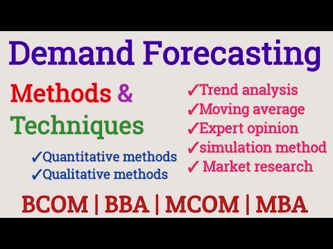 Demand Forecasting | Techniques of demand forecasting | Demand forecasting methods | B COM