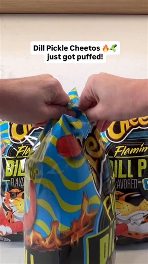 Pickle lovers asked, and @cheetos listened! Dill Pickle Flamin’ Hot Crunchy Cheetos are back FOR GOOD—and also come in the beloved puffs version too😍 You can get the crunchy version in stores nationwide starting today and the puffs in select retailers! | Delish