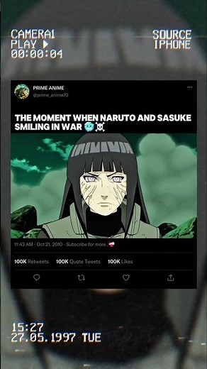 Naruto and Sasuke smiling ☠️🥶 #anime #animeedit