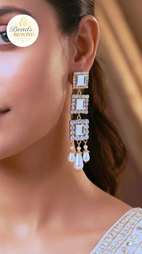 199K views · 4K reactions | DIY Trending Stone Chain Earring #trend #trending #art #shorts #pearl #diy #earrings #jewelry #handmade #jewellery | Beads & Beyond | Facebook