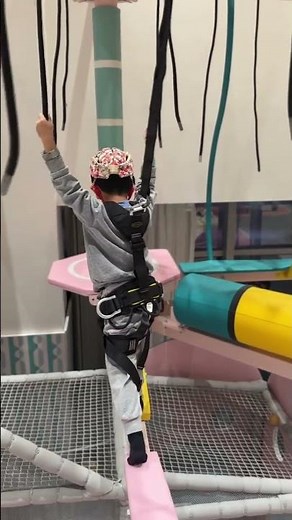 Rope Course Adventure! Kids & Teens Balance Through Obstacles