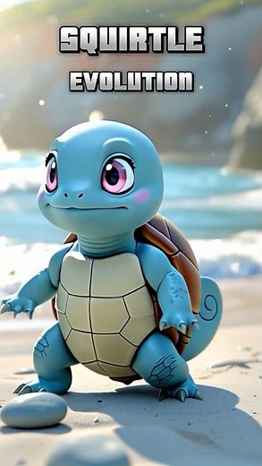 💧 Squirtle Evolution – From Tiny Turtle to Water Cannon Master! #shorts