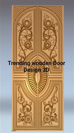Trending wooden 3D door design | Artcam | CNC #3ddoordesign