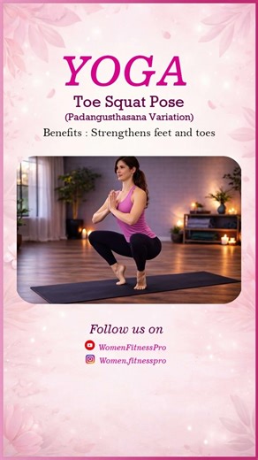 Toe Squat Pose Yoga | Strengthen Toes, Ankles & Improve Balance #Shorts