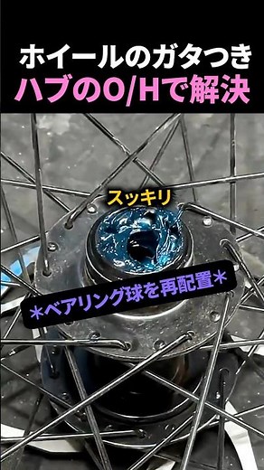 ホイールのガタつきハブのO/Hで解決