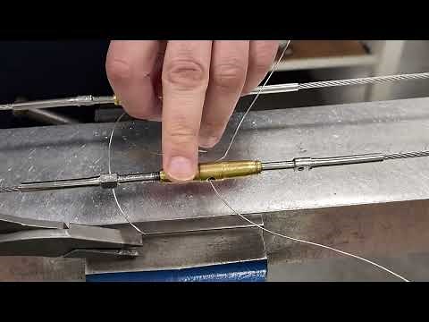 Aircraft cables single wrap turnbuckle safety method.