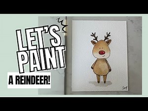 How to paint a Reindeer | Watercolor Tutorial