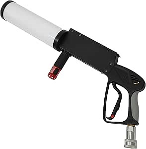 Handheld LED Fog Gun CO2 Jet Machine, CO2 Cannon Fog Machine with 3M Gas Hose, Fogger Smoke Gun for Disco Party Club DJ Stage Effect