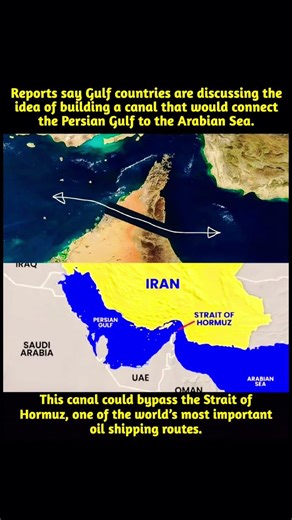 New Gulf Canal Project 🚢 Game-Changer for Global Oil Routes #GulfCanal #StraitOfHormuz #middleeast