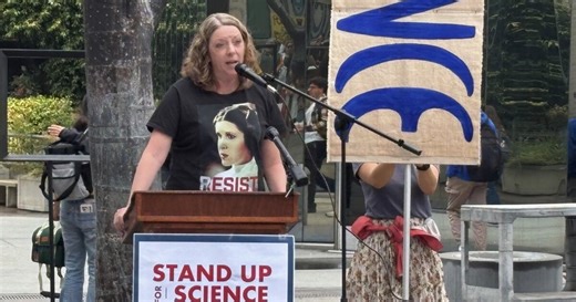Protesters at UC San Diego ‘Stand Up for Science'