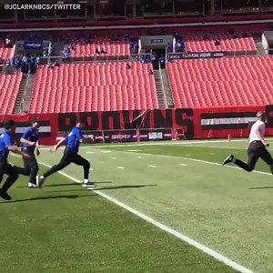 Cleveland Browns security working on their tackle-a-fan-on-the-field drill 😂 | ESPN