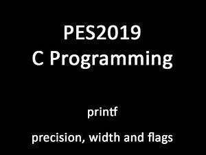 C Programming - printf(precision, width and flags)