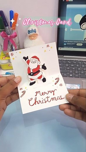 Easy Pop-up Christmas Crad ideas💡🎄#christmas#santa#diy #ytshorts#christmasproject #trend#aesthetic