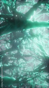 Journey through a neuron cell network inside the brain