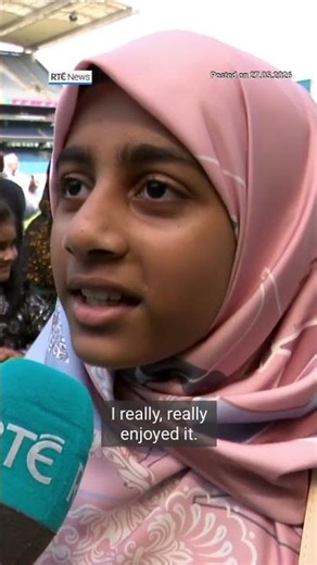 Young Muslims celebrate Eid Al-Adha at Croke Park | #rtenews