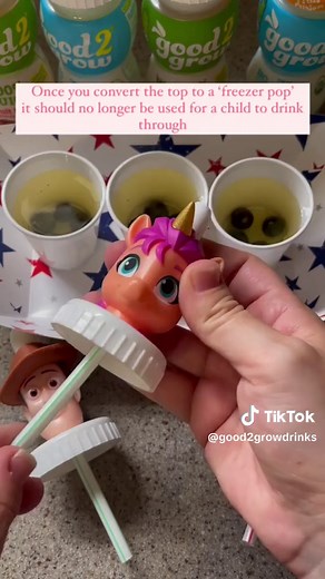 ☀️Summer is the perfect time to cool off with fun popsicles made from your upcycled good2grow character spouts! Crafty mom @whimsicallywonderful tried it using the how-to blog post on our Fun for Families blog at good2grow.com and her littles loved them! Just make sure, that once you convert the top to a ‘freezer pop’ you don’t use it as a drink top #good2grow #homemadepopsicles#diypopsicles #kidstreats #popsicles