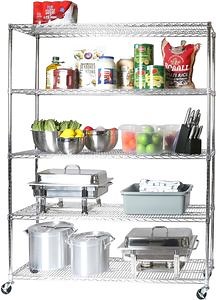 [Hot Item] Heavy Duty Wire Rack Storage Unit Organizer 5-Tier Shelving Rack
