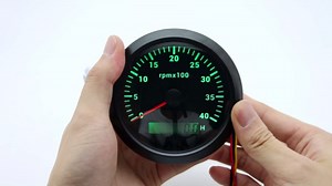 ARTILAURA Tachometer Boat 4000 RPM Gauge 85mm 3-3/8" 7 Color Waterproof for Marine Car AUTO Truck 9-32V (Black)
