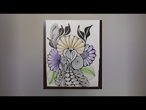 Simple flower pattern || zentangle art || Stepbystep #art #drawing ‪@MyTangles-lc6vp‬