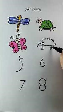 Draw Animals with Numbers 1 to 8