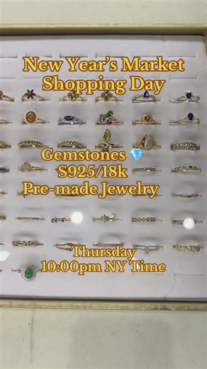 New Year’s Gemstone Market Shopping Day for Pre-made Jewelry 💎See you tonight ❤️#fyp #viral #foryoupage #gemstone #jewelrytiktok #marketshopping
