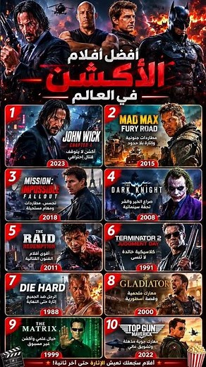 🔥 أفضل 10 أفلام أكشن في العالم ستجعلك على حافة مقعدك | أقوى أفلام الأكشن على الإطلاق 2026