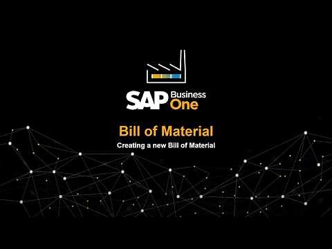 SAP Business One - Creating a Bill of Material