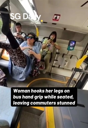 Woman Shocks Commuters with Unusual Bus Grip Technique
