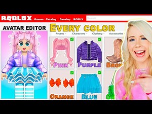 USING EVERY COLOR TO MAKE A ROBLOX ACCOUNT!