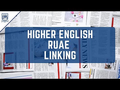 Linking RUAE Questions - Higher English
