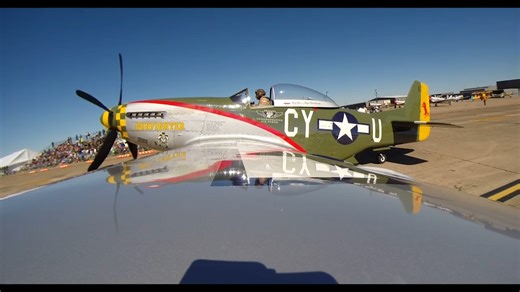 This #FighterFriday, ride along with the P-51 Gunfighter courtesy of the wing camera of Erik Johnston Photography / Videography. Do you know which model of P-51 Gunfighter is? Do you know which model Mustang was the fastest? | Commemorative Air Force