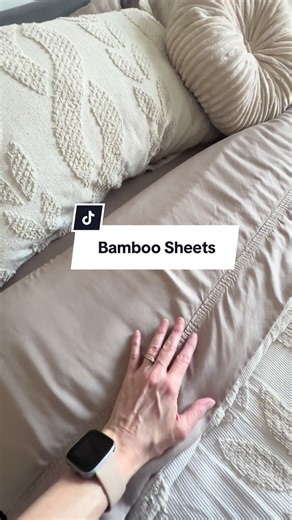 Cooling bamboo sheets that actually keep you cool 😴🌿 Soft, breathable, and perfect for hot sleepers. #bamboosheets #sheets #coolingsheets #bedroomessentials