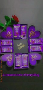 18 reactions | Mini explosion gift chocolate box 8 piece cadbury diary milk  One velvet rose Note and message #forspecial #giftitem #explosionbox #chocolatebox #explosiongift #giftforspecialperson #hexagonbox | Gift corner by Esha | Facebook
