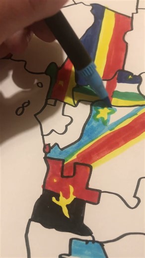 Drawing Democratic Republic of Congo (DRC) in my Africa map 🇨🇩