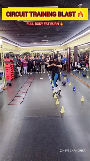 Circuit training demo * Full body fat burn 🔥 Try now 💪