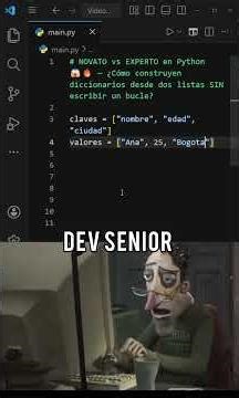 NOVATO vs EXPERTO en Python 😱 — ¿Cómo unen dos listas en un diccionario SIN escribir un bucle? #pypシ