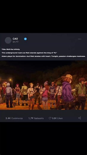 Sk8 The Infinity: Adam vs Reki kyan 🔥🔥#sk8theinfinity #anime#fyp#animefyp#animefyp