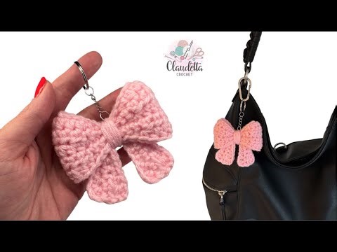 🎀 Easy Crochet Bow | Bag Charm DIY | Quick Crochet Project