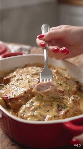Creamy Pork Chops in Garlic Herb Sauce | Juicy & Delicious Weeknight Dinner