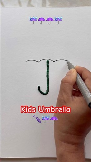 Kids Umbrella🌂 🌈 Easy Drawing for kids #kids #kidsdrawing #easydrawing #ytshorts #shorts
