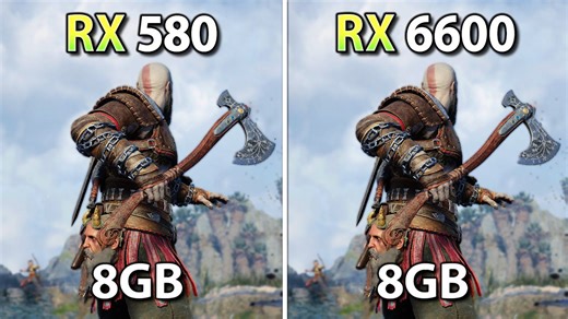 RX 580 8G vs. RX 6600 8G -AMD显卡 游戏帧数对比 - FPS增加了多少？