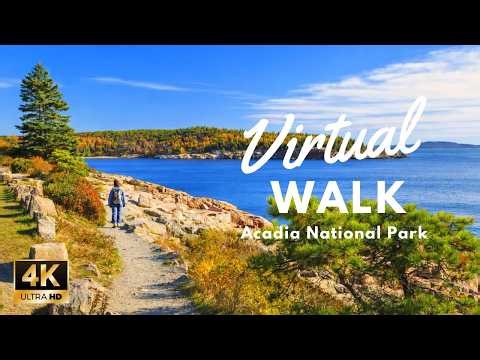 One of the Most Beautiful Walks in the US | Acadia National Park Ocean Path 4K with Nature Sound