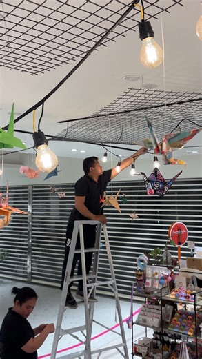 We were booted out! 🤭 Nasarahan na at pina-uwi na ng mall admin! The work continues in a few hours so we can open on the 15th! Buuuut happy to leave seeing our shelves full and the cranes already up! It’s a great way to end the day! 💕 | Common Room PH