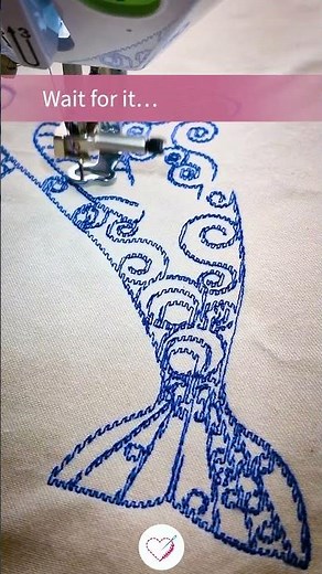 Free Embroidery File - Design No. 1 - Doodle Dolphin Embroidery Stitch Out 🐬