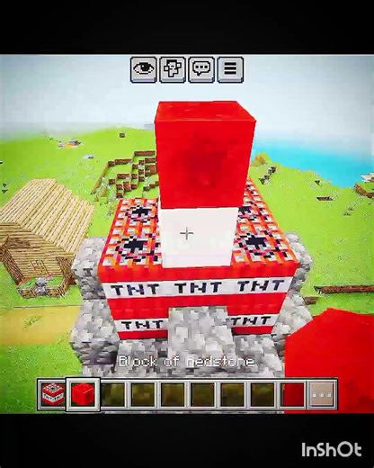 Minecraft Villager House TNT Blast 💥😱 | Crazy Explosion Gone Wrong! #shorts#minecraft #gaming