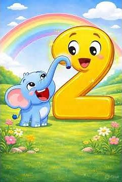 2️⃣Number 2 for Kids 🔢 | Learn Counting Two | Fun Learning #shorts Learn Number 2 |
