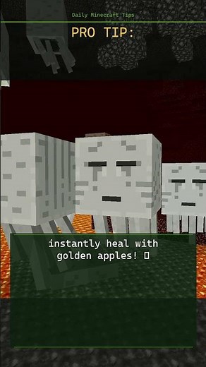 Minecraft tip: instantly heal with golden apples! 🍏