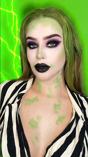 Beetlejuice makeup tutorial #beetlejuice #makeup #halloween #disfrazhalloween tutorial en mi canal