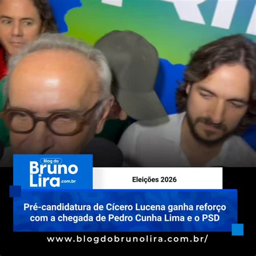 Blog do Bruno Lira on Instagram: "O PSD paraibano está oficialmente ao lado de Cícero Lucena para as eleições estaduais de 2026. A decisão foi anunciada pelo presidente estadual da sigla, Pedro Cunha Lima na manhã desta sexta-feira (30), durante evento na cidade de Campina Grande. O ato foi marcado ainda pela chegada do deputado federal Romero Rodrigo e dos deputados estaduais Tovar Correia Lima e Fábio Ramalho ao projeto do emedebista. Em seu discurso, Pedro afirmou que faz política com um obje