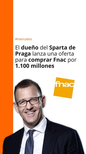 🛒 El empresario checo Daniel Kretinsky ha lanzado una opa amistosa sobre Fnac Darty valorada en 1.100 millones de euros, ofreciendo 36 euros por acción, un 19% por encima del precio previo. La operación, que se pagará íntegramente en efectivo, ha disparado la cotización de Fnac un 17% y ha sido aceptada por su consejo, aunque la decisión final queda en manos de los accionistas. 💶 Kretinsky, que ya controla el 28,5% del capital desde 2021, busca convertirse en accionista mayoritario sin excluir